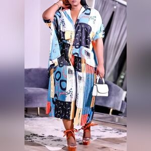 Fashion 2 Piece Set | Oversized Top & Pleated Pants